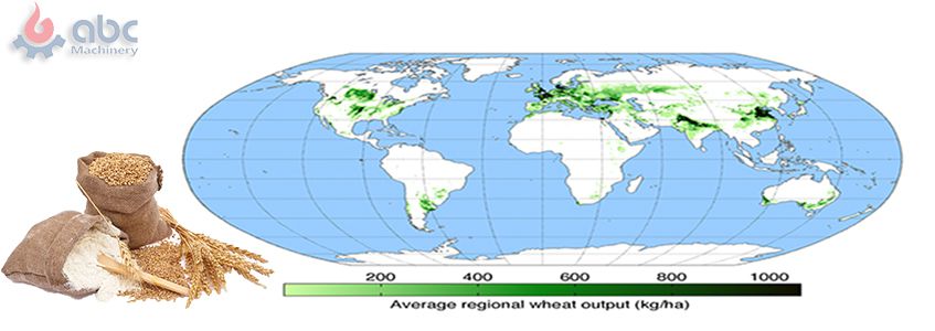 golobal wheat production by country