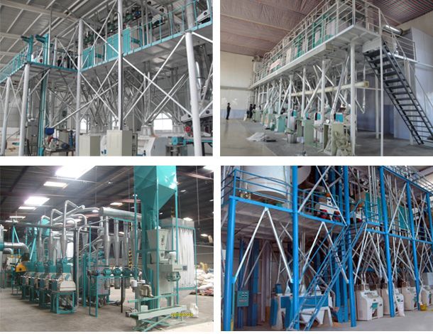 Steel frame structure of corn milling machine