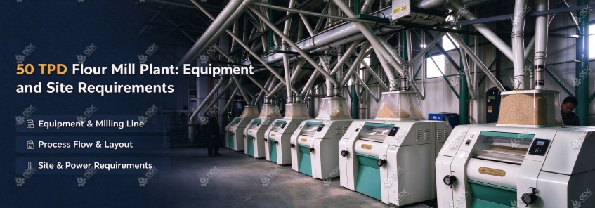 50 ton per day wheat flour processing plant