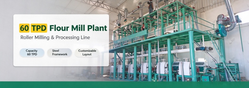 60 ton per day wheat flour processing plant