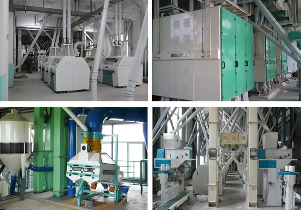 concrete buildings of corn milling machine