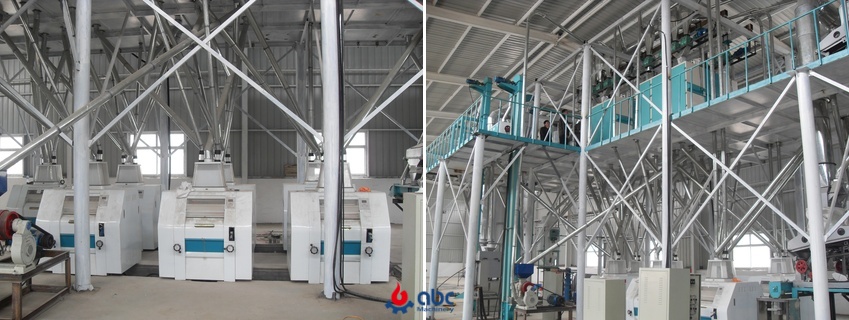 Inside View of a Large Automated Corn Flour Plant