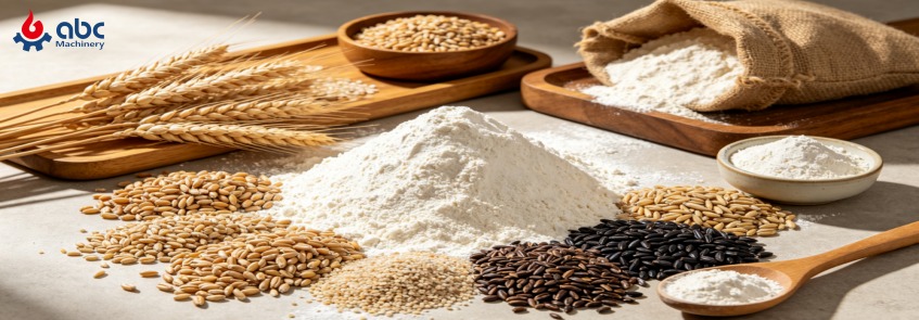Wheat raw materials for flour production