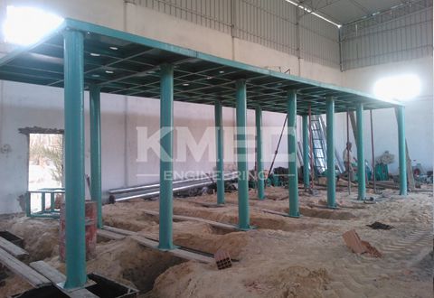 steel-frame structure of wheat flour milling plant